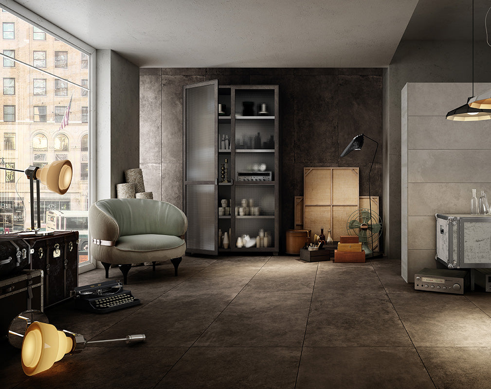 hyper realistic wall and floor tiles in hard leather by diesel living with iris ceramica