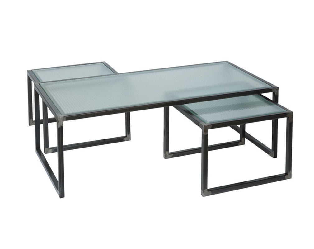 nesting tables inspired by safety glass from oli and grace.