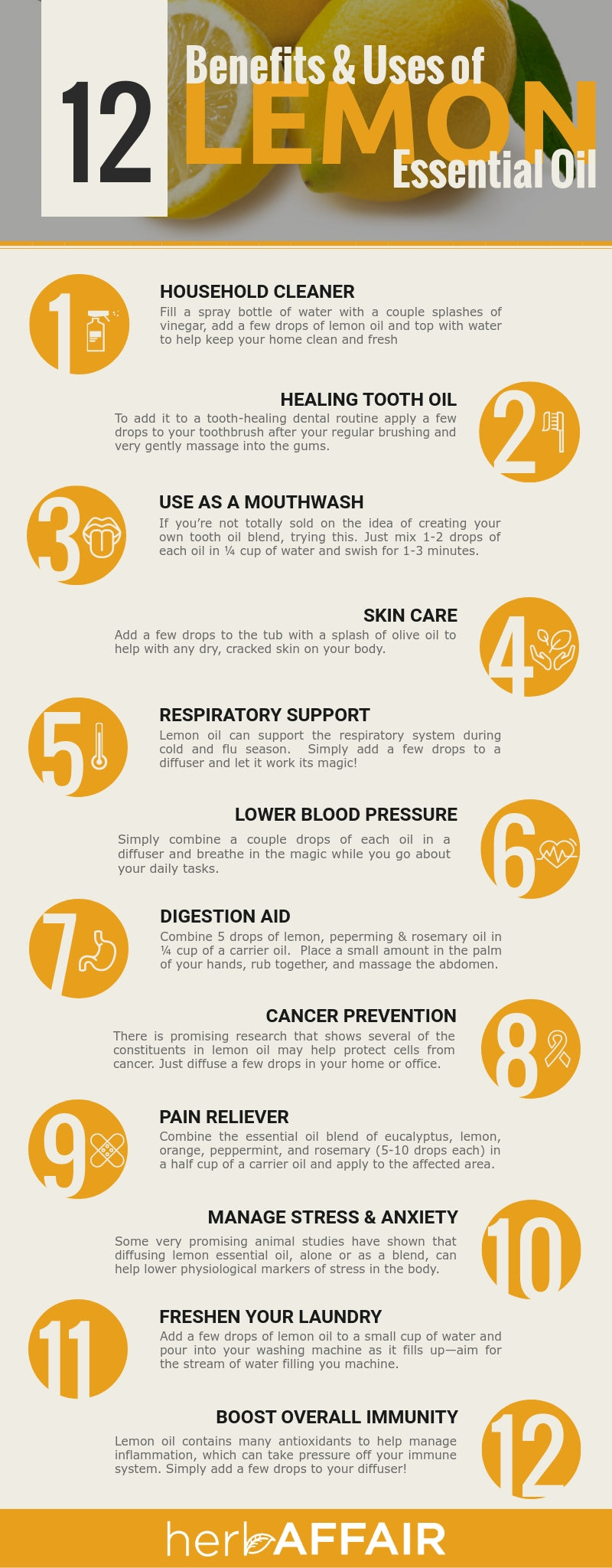 12 Benefits and Uses of Lemon Essential Oil