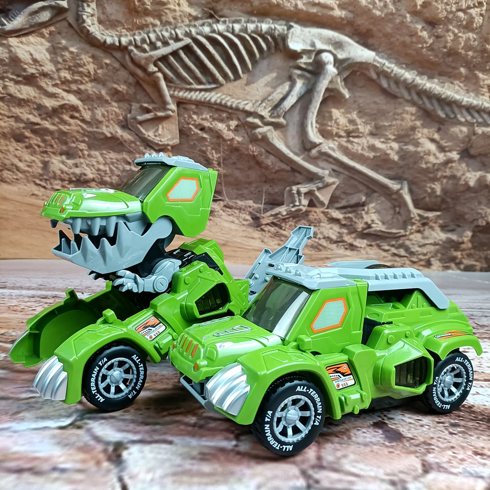 transforming dinosaur led car