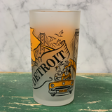 Retro Detroit Frosted Glass