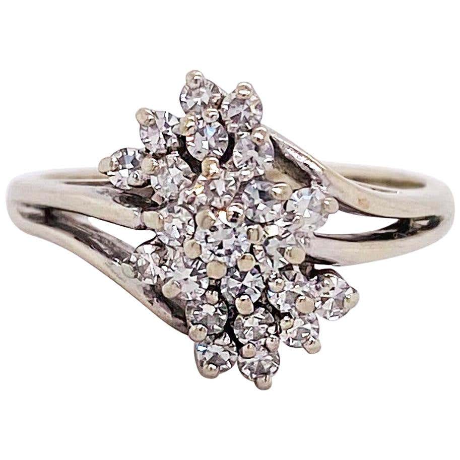 womens diamond cluster rings