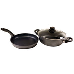 SWISS DIAMOND SET 3L CASSEROLE AND FRYING PAN WTIH LID 3 PIECE SET, KITCHEN, Styles For Home Garden & Living, Styles For Home Garden & Living