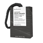 SPA RELAXUS MOROCCAN BLACK VOLCANIC SOAP ON A ROPE