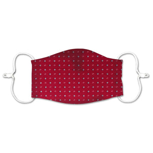 ADULT NON-MEDICAL MASK RED W/GREY DOTS