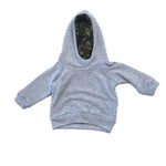 PORTAGE AND MAIN PORTAGE AND MAIN GREY BABY HOODIE W/CAMO LINING, KIDS, Styles For Home Garden & Living, Styles For Home Garden & Living