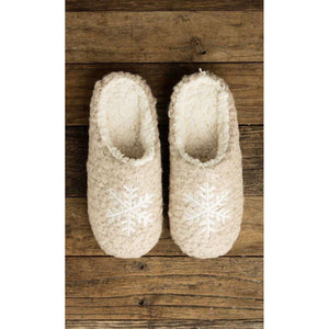 LEMON BOUCLE SNOWFLAKE SCUFF SLIPPERS - MOONBEAM, WOMS, Styles For Home Garden & Living, Styles For Home Garden & Living