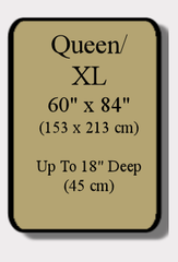Fits Standard U.S. & Canadian Sizes For Queen XL size Beds 60 x 84 inches up to 16 inches deep