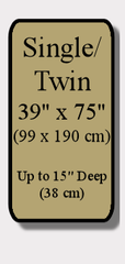 Fits Standard U.S. & Canadian Sizes For Single/Twin Beds 39 x 75 inches up to 15 inches deep