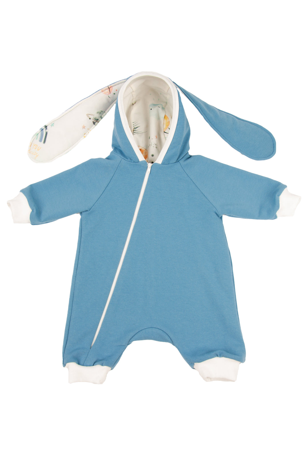 Jamiks "Andrea" Denim Blue Bunny Ear Romper | iphoneandroidapplications