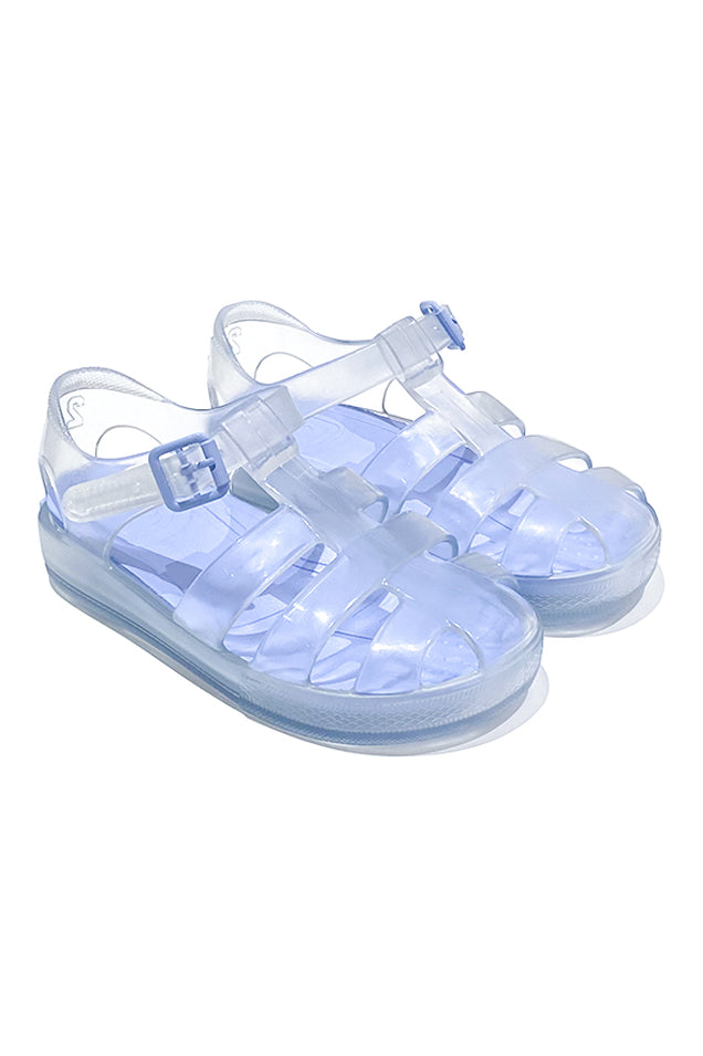 Marena "Monaco" Clear & Blue Jelly Sandals | iphoneandroidapplications