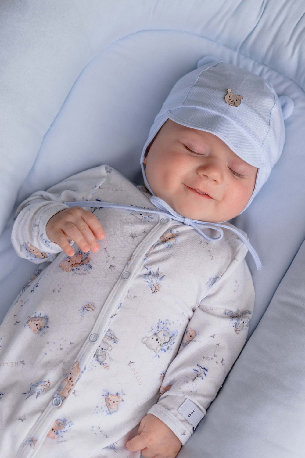 Jamiks "Freddy" Light Blue Organic Cotton Teddy Hat | iphoneandroidapplications