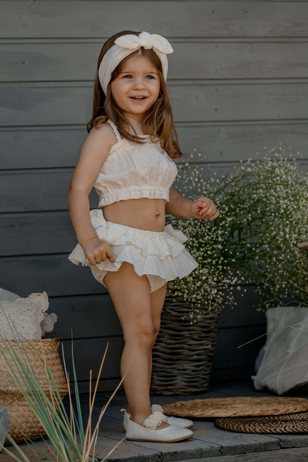 Jamiks "Cassidy" Ecru Cheesecloth Top & Bloomers | iphoneandroidapplications