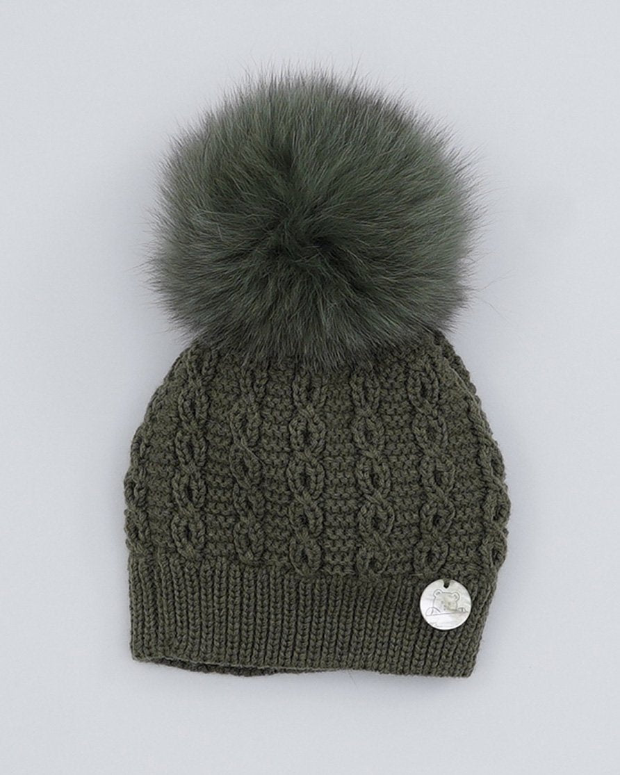 Pangasa PREORDER | Faux Fur Cable Knit Hat | iphoneandroidapplications
