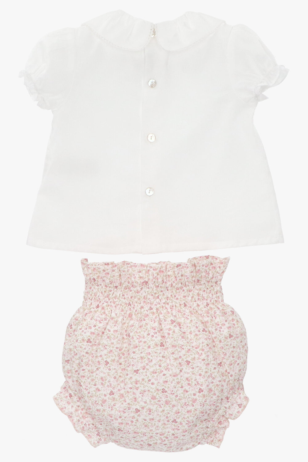 Martín Aranda "Gabrielle" Blouse & Dusky Pink Floral Bloomers | iphoneandroidapplications