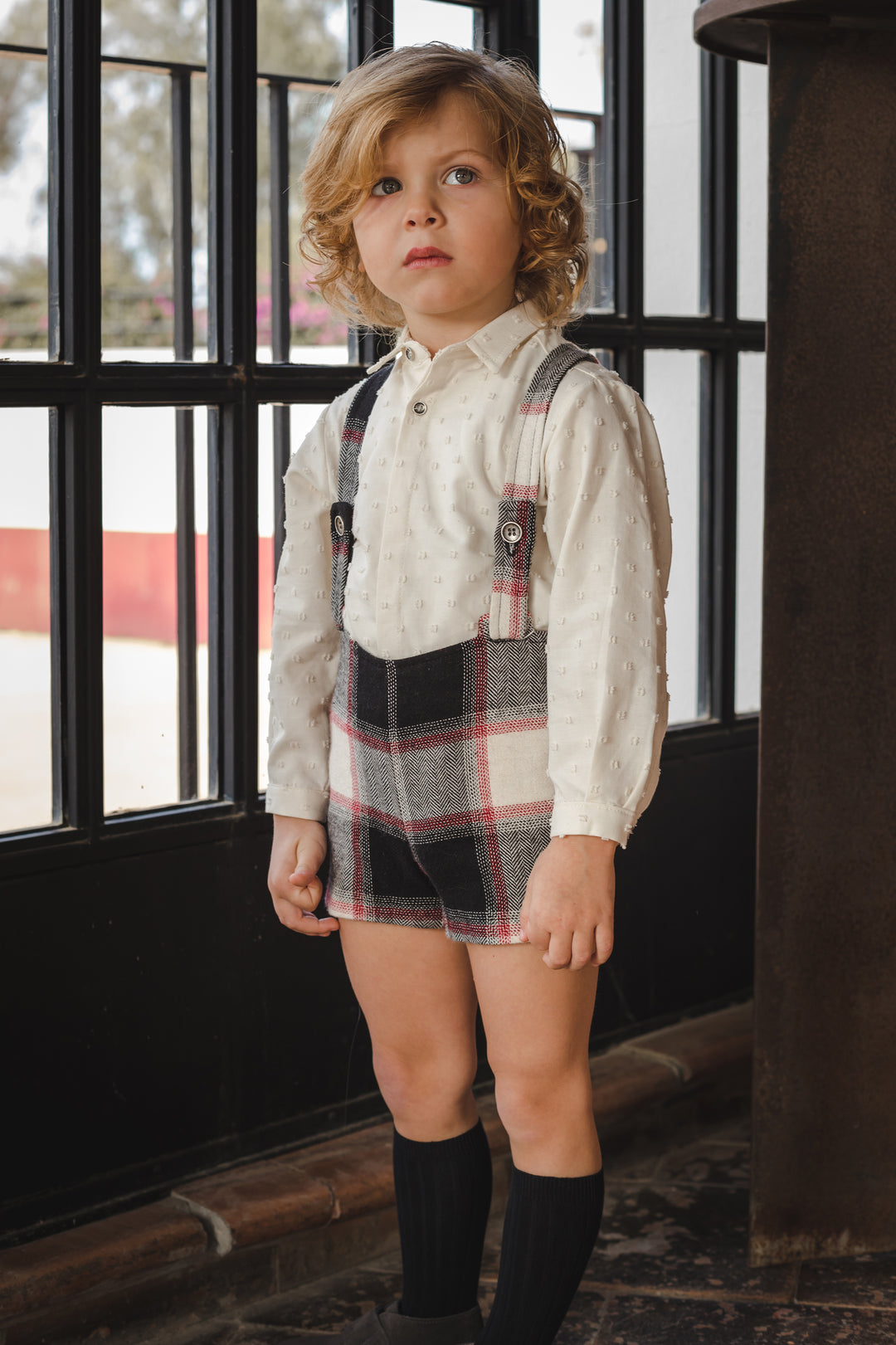 Cocote "Diego" Shirt & Black & Red Tartan Shorts | iphoneandroidapplications