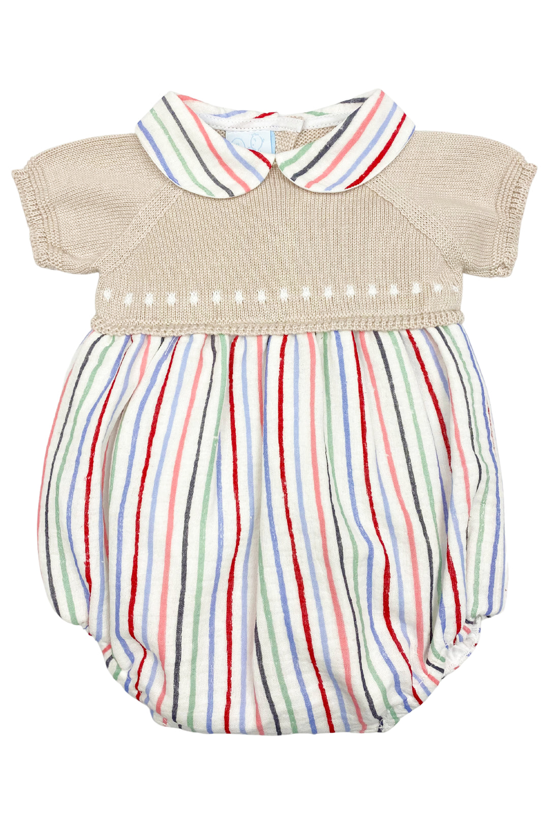 Granlei "Levi" Stone Half Knit Striped Romper | iphoneandroidapplications