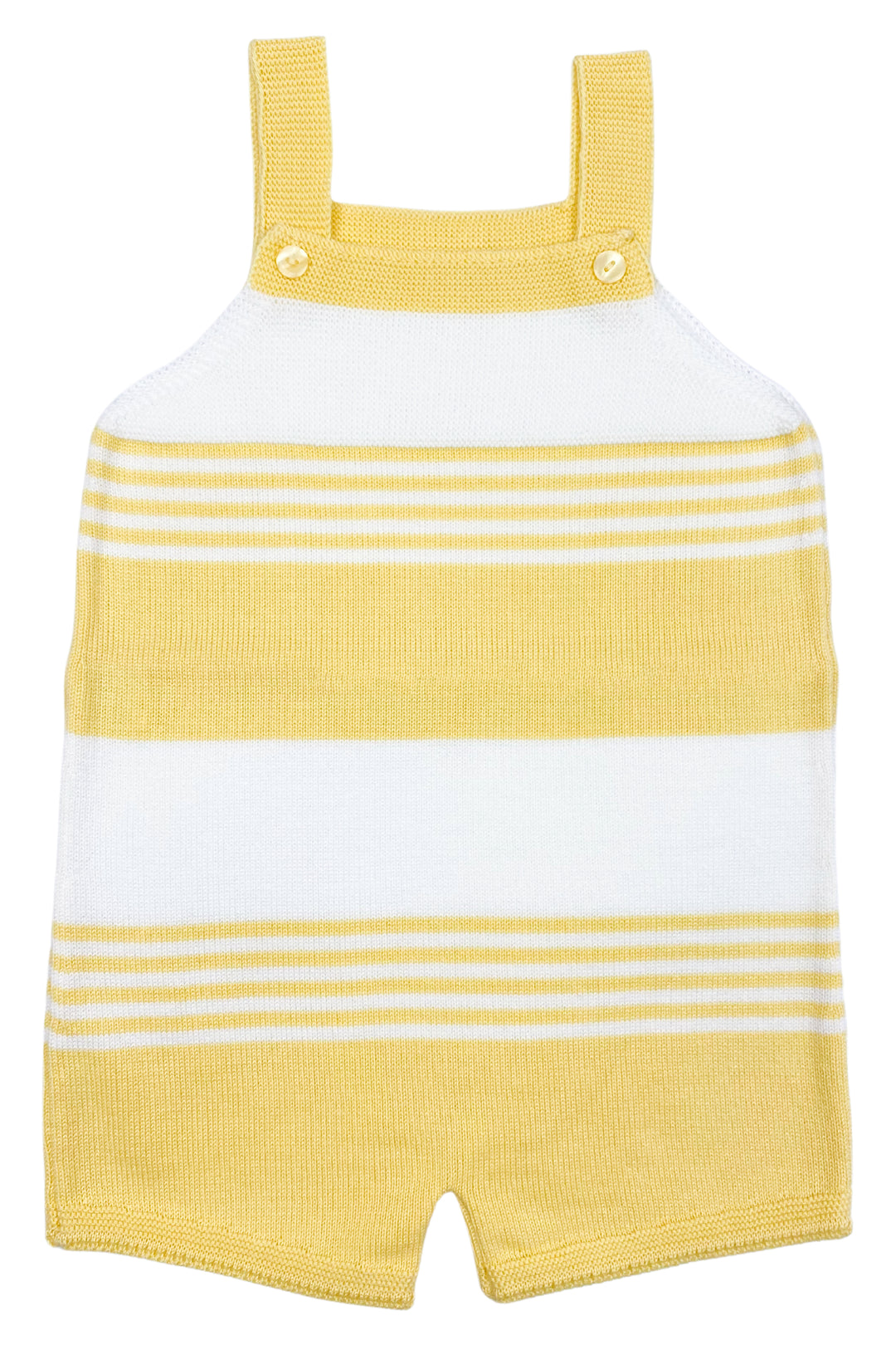 Granlei "Jovie" Pale Yellow Stripe Knit Dungarees | iphoneandroidapplications