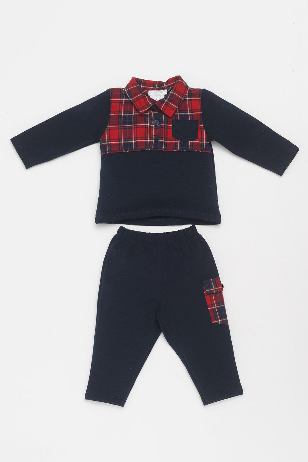 Deolinda "Wilf" Navy & Red Tartan Tracksuit | iphoneandroidapplications