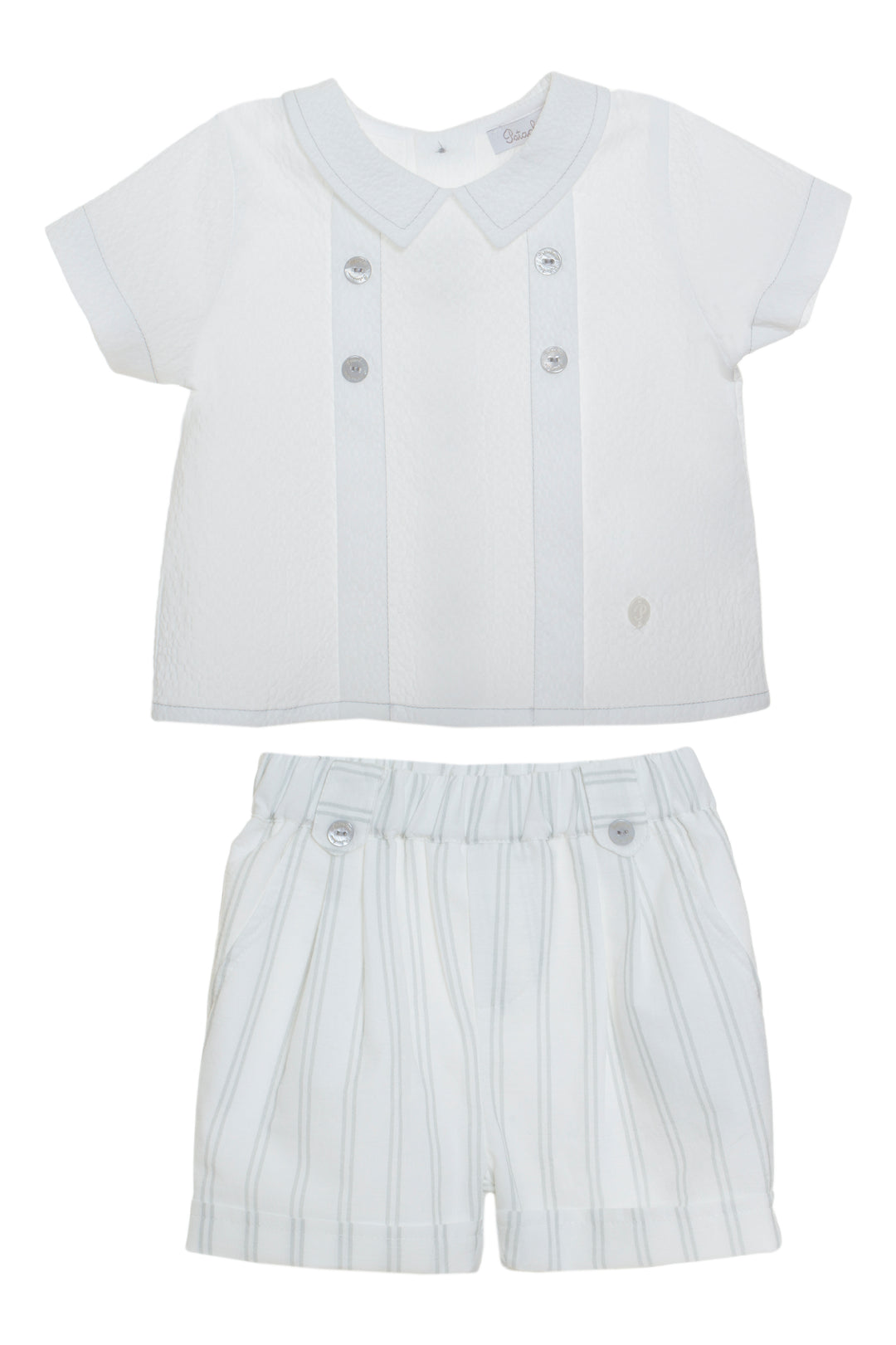 Patachou "Fletcher" Shirt & Grey Striped Shorts | iphoneandroidapplications