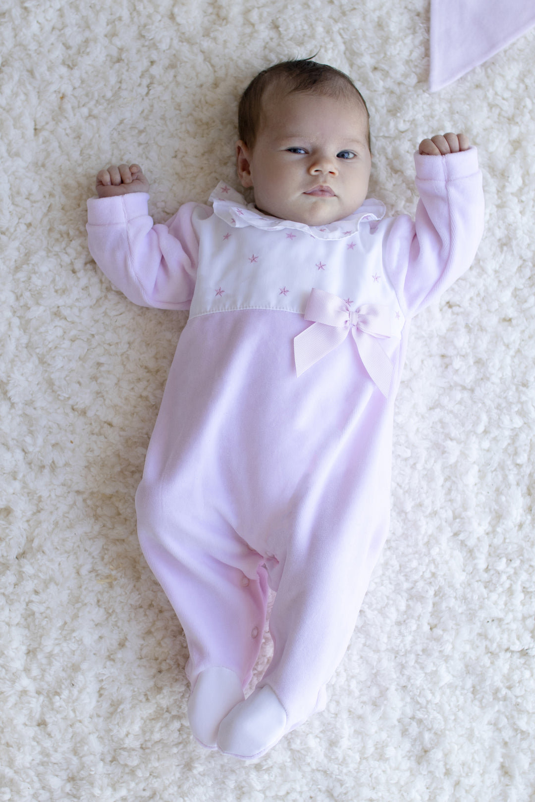 Rapife "Jessica" Pink Velour Star Sleepsuit | iphoneandroidapplications