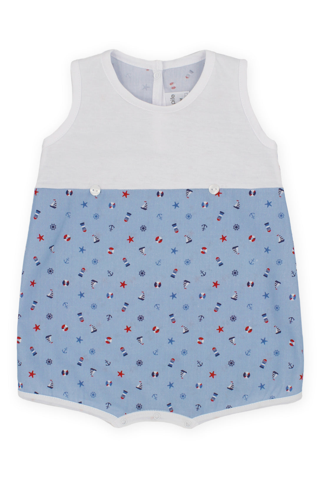 Rapife "Christopher" Blue Nautical Sleeveless Romper | iphoneandroidapplications