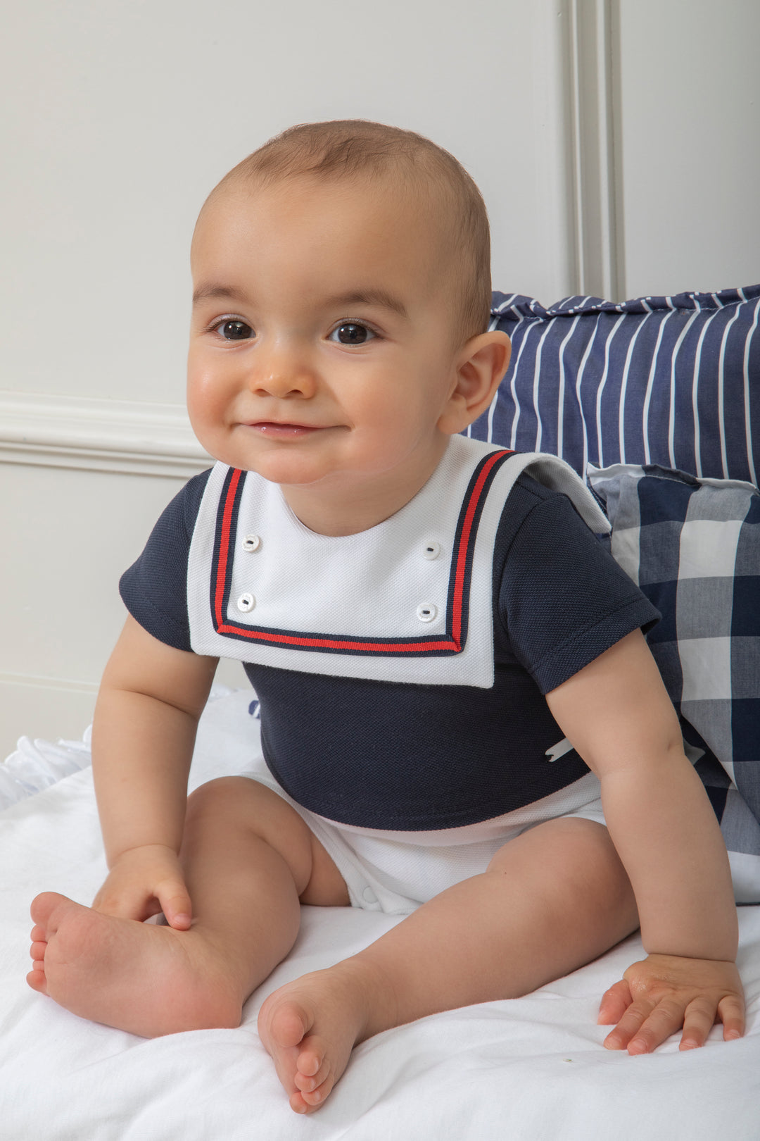 Patachou "Monte" Navy Sailor Romper | iphoneandroidapplications