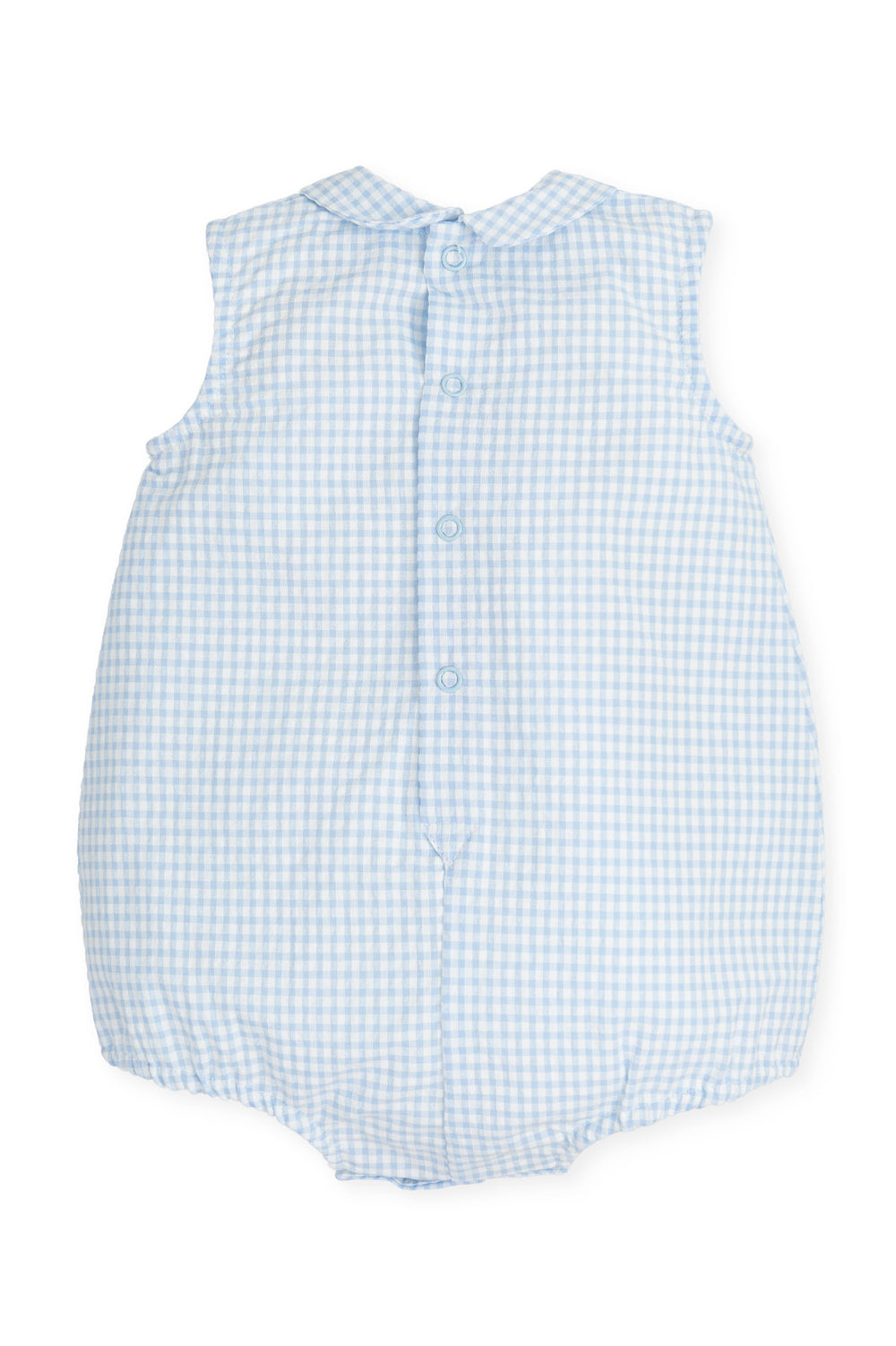 Tutto Piccolo "Harry" Blue Gingham Romper | iphoneandroidapplications