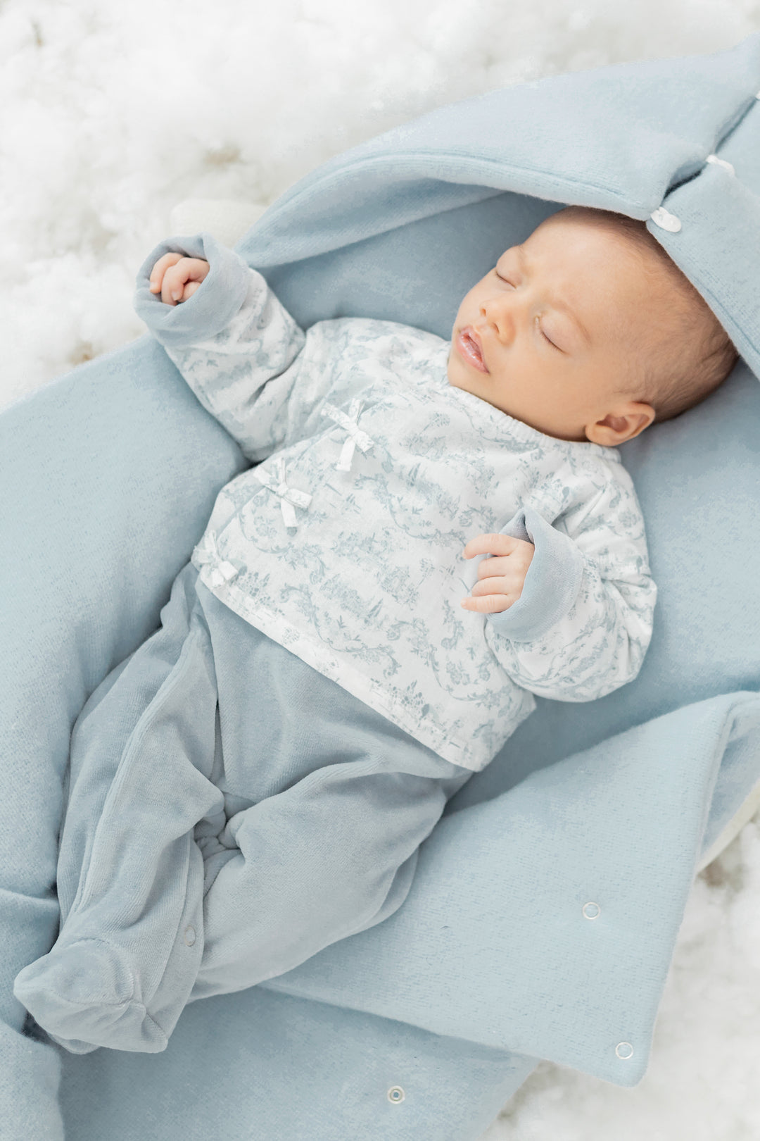 Deolinda "Frankie" Grey Velour Sleepsuit | iphoneandroidapplications