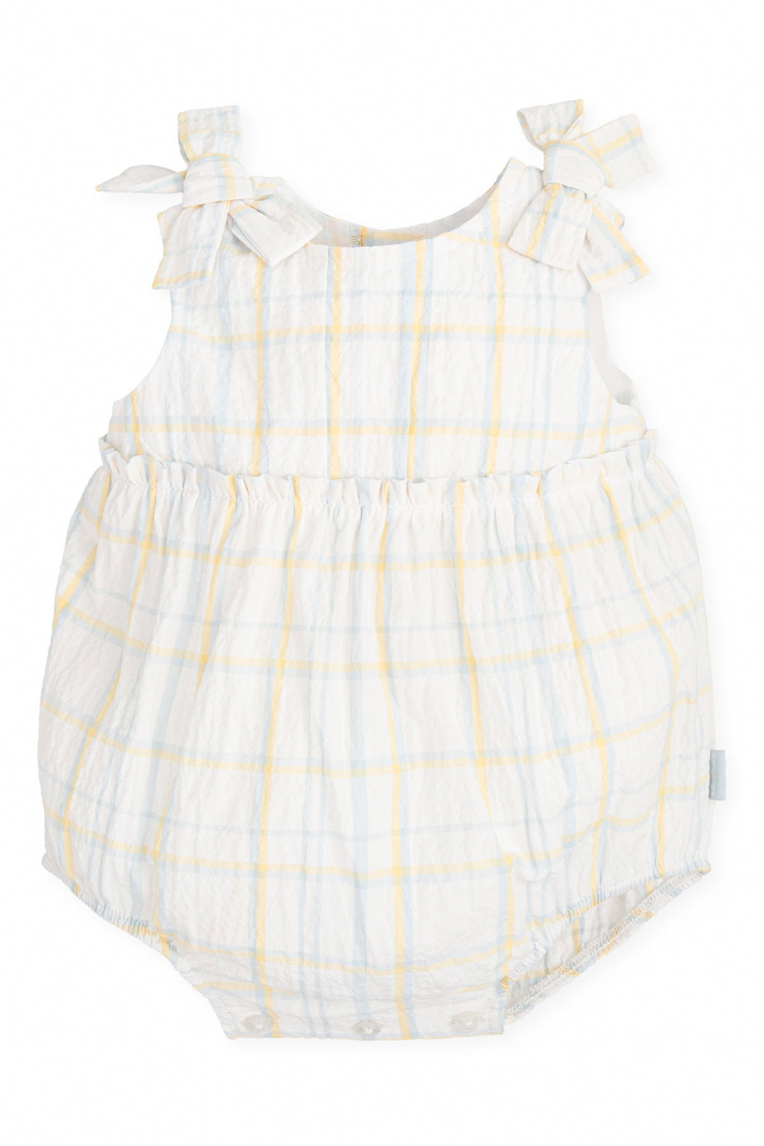 Tutto Piccolo "Poppy" Lemon Checked Romper | iphoneandroidapplications