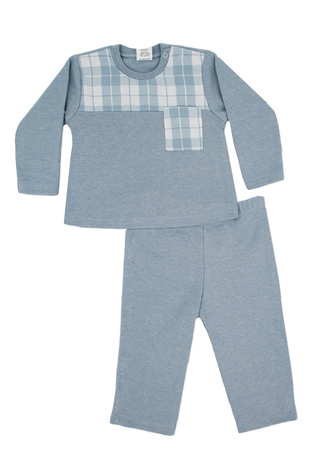 Rapife "Noah" Dusky Blue Checked Tracksuit | iphoneandroidapplications