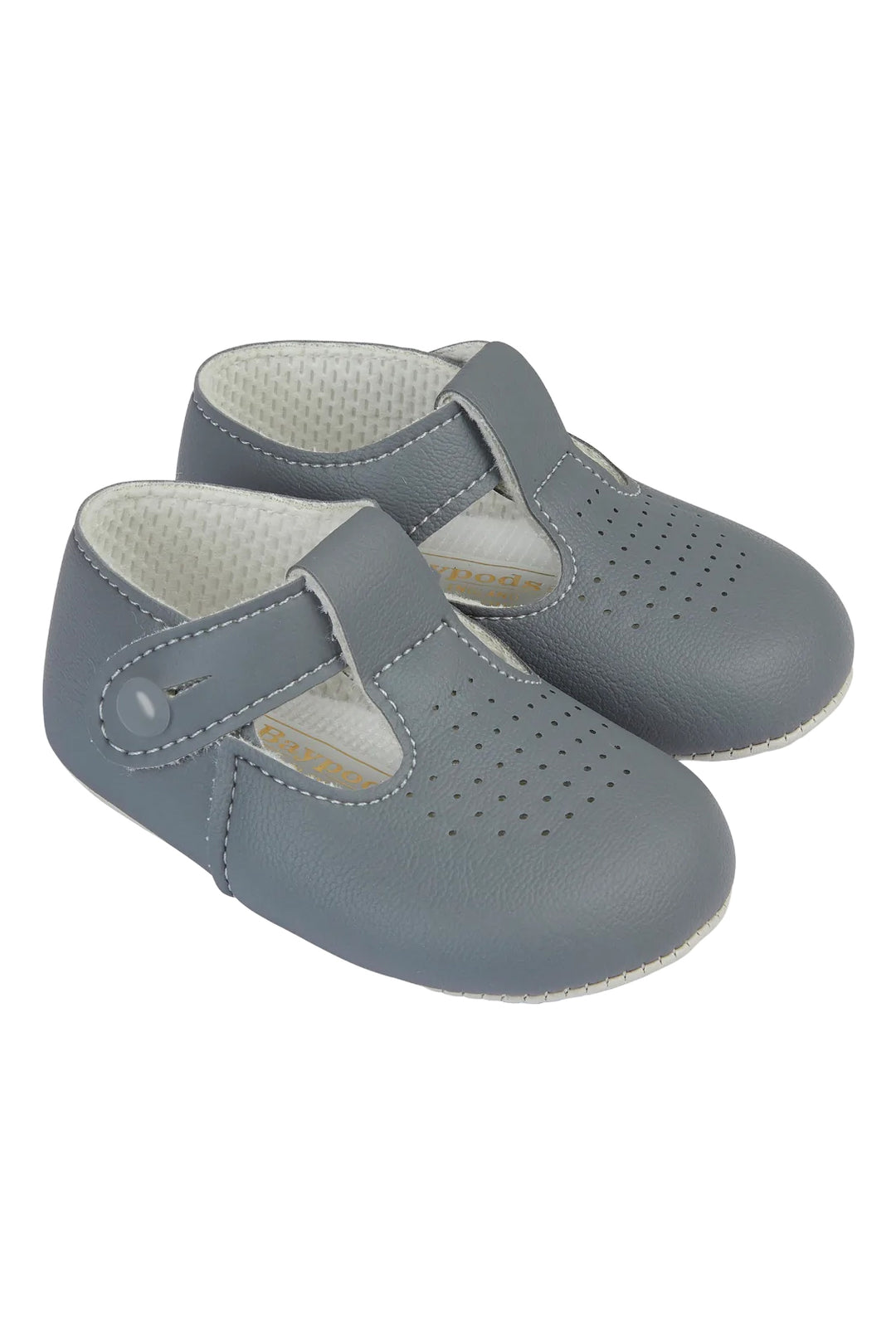 Baypods Grey T-Bar Soft Sole Shoes | iphoneandroidapplications