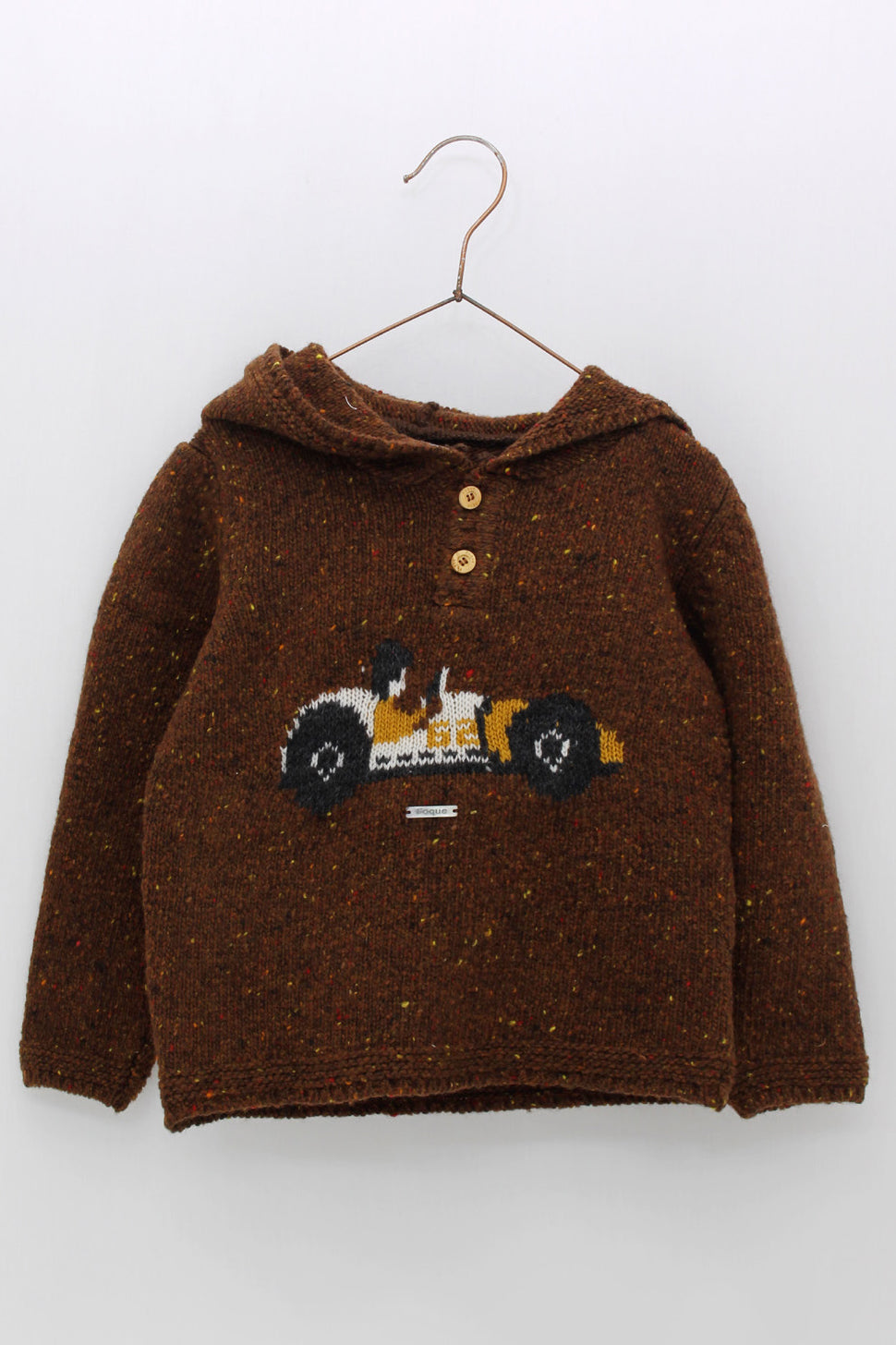 Foque PREORDER "Cooper" Brown Knit Car Hoodie | iphoneandroidapplications