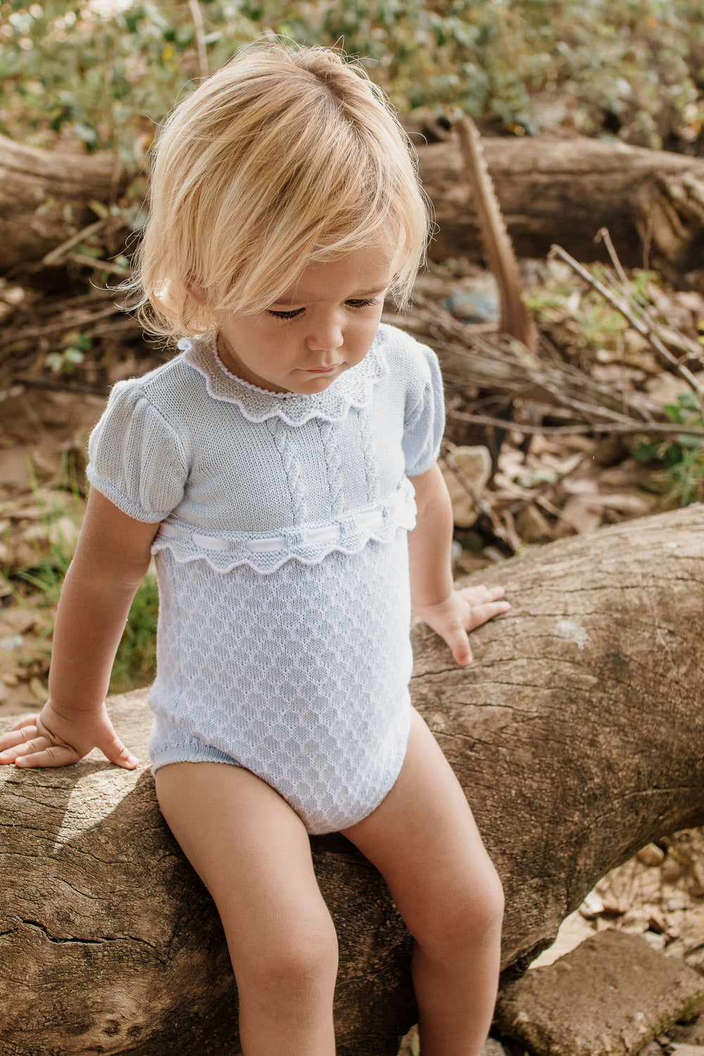 Rahigo "Felix" Baby Blue Knit Romper | iphoneandroidapplications