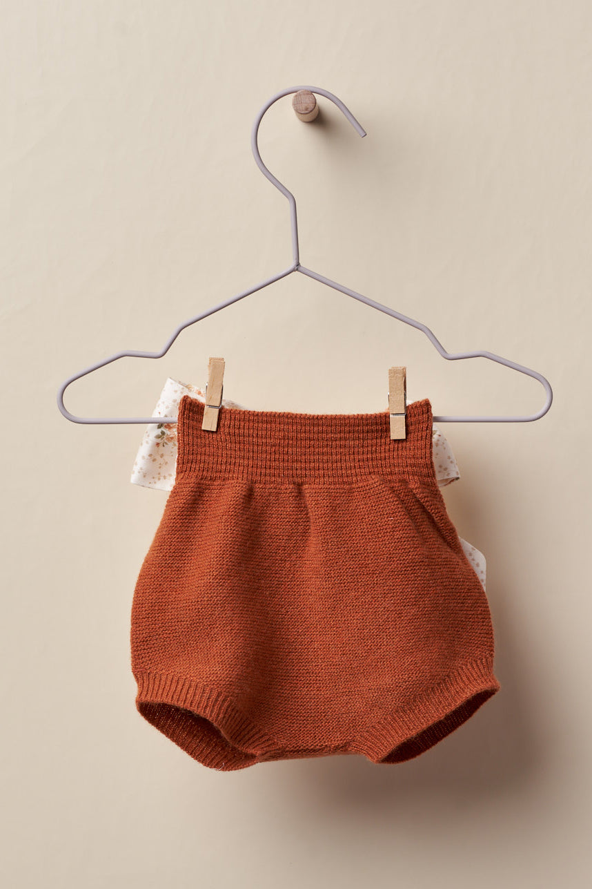 Wedoble "Elspeth" Terracotta Cashmere Bow Bloomers | iphoneandroidapplications