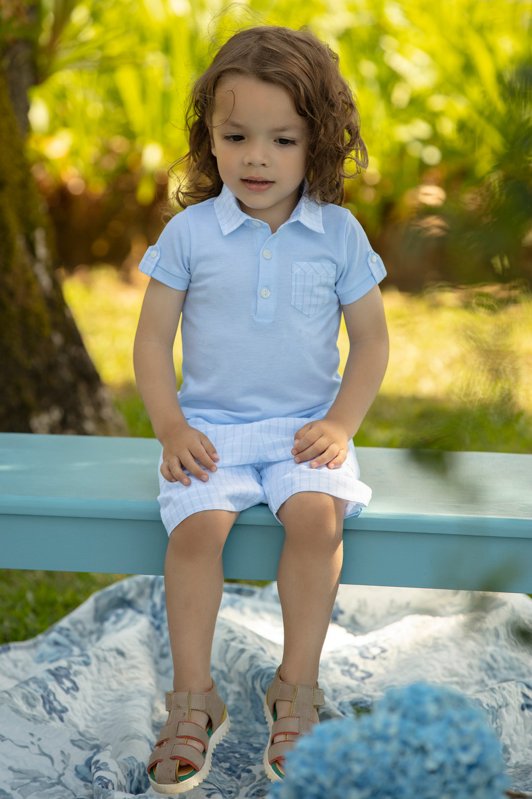 Patachou "Travis" Blue Polo Shirt & Shorts | iphoneandroidapplications