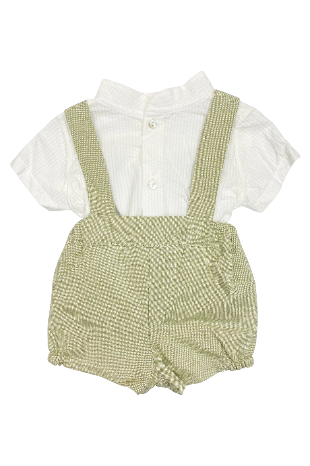 Valentina Bebes "Ambrose" Shirt & Sage Green Jam Pants with Braces | iphoneandroidapplications