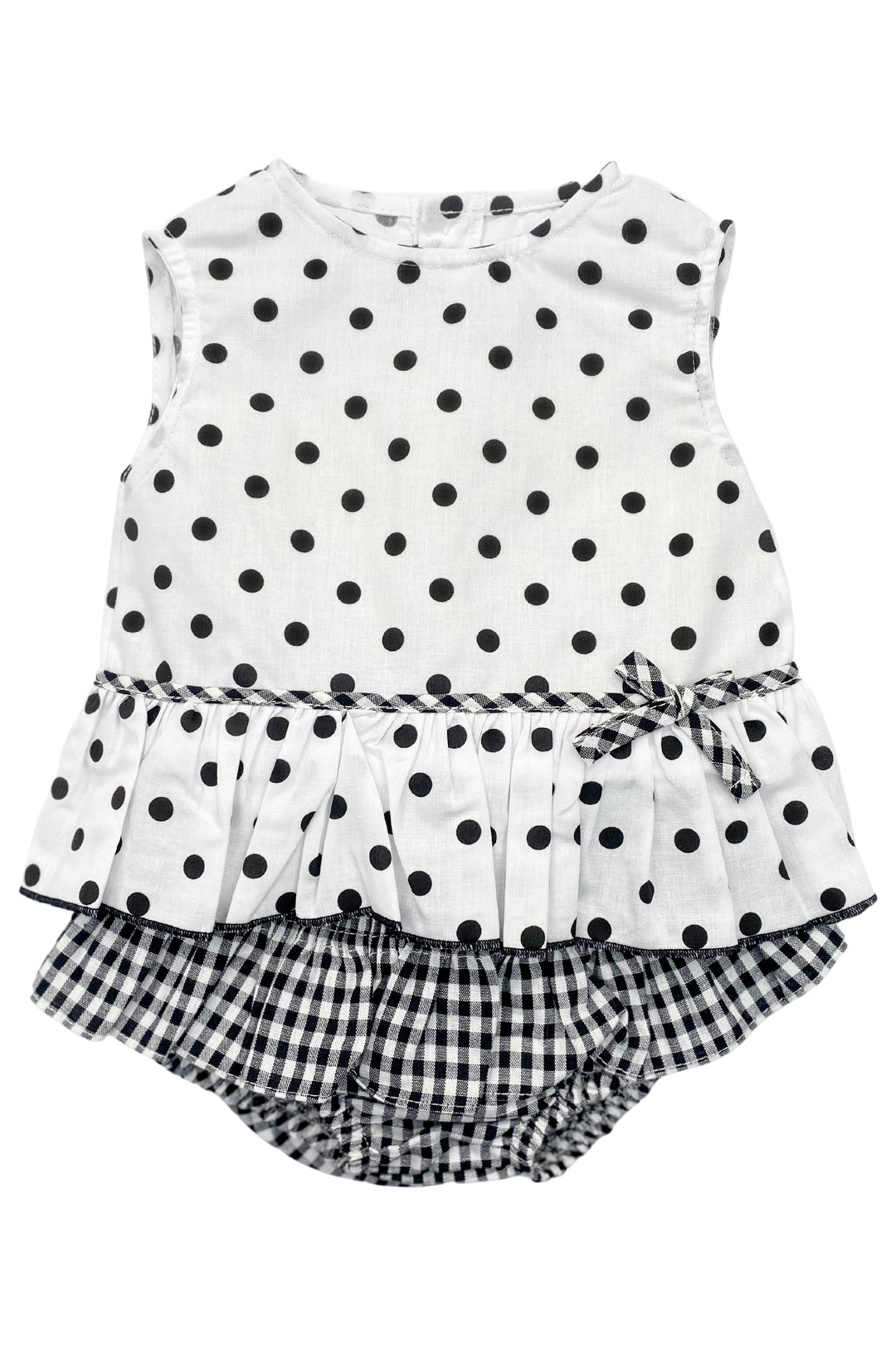 Valentina Bebes "Odette" Black & White Polka Dot Blouse & Bloomers | iphoneandroidapplications