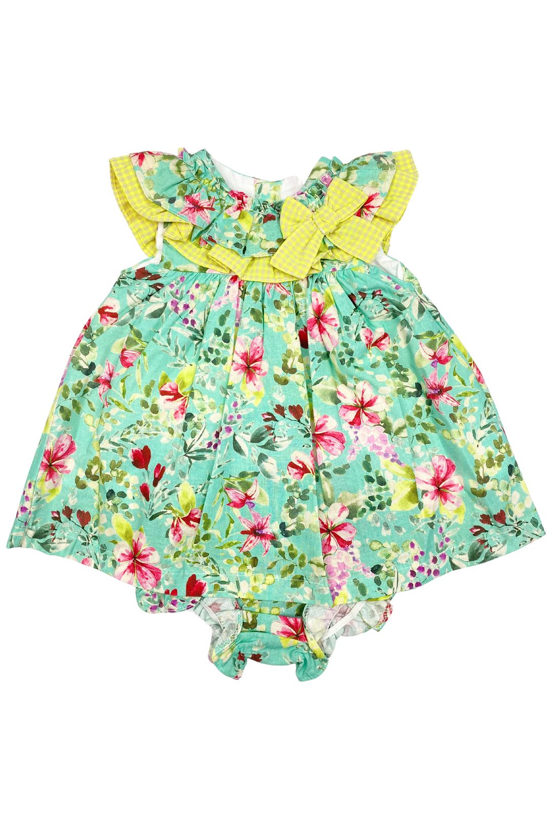 Valentina Bebes "Suki" Turquoise Floral Dress & Bloomers | iphoneandroidapplications