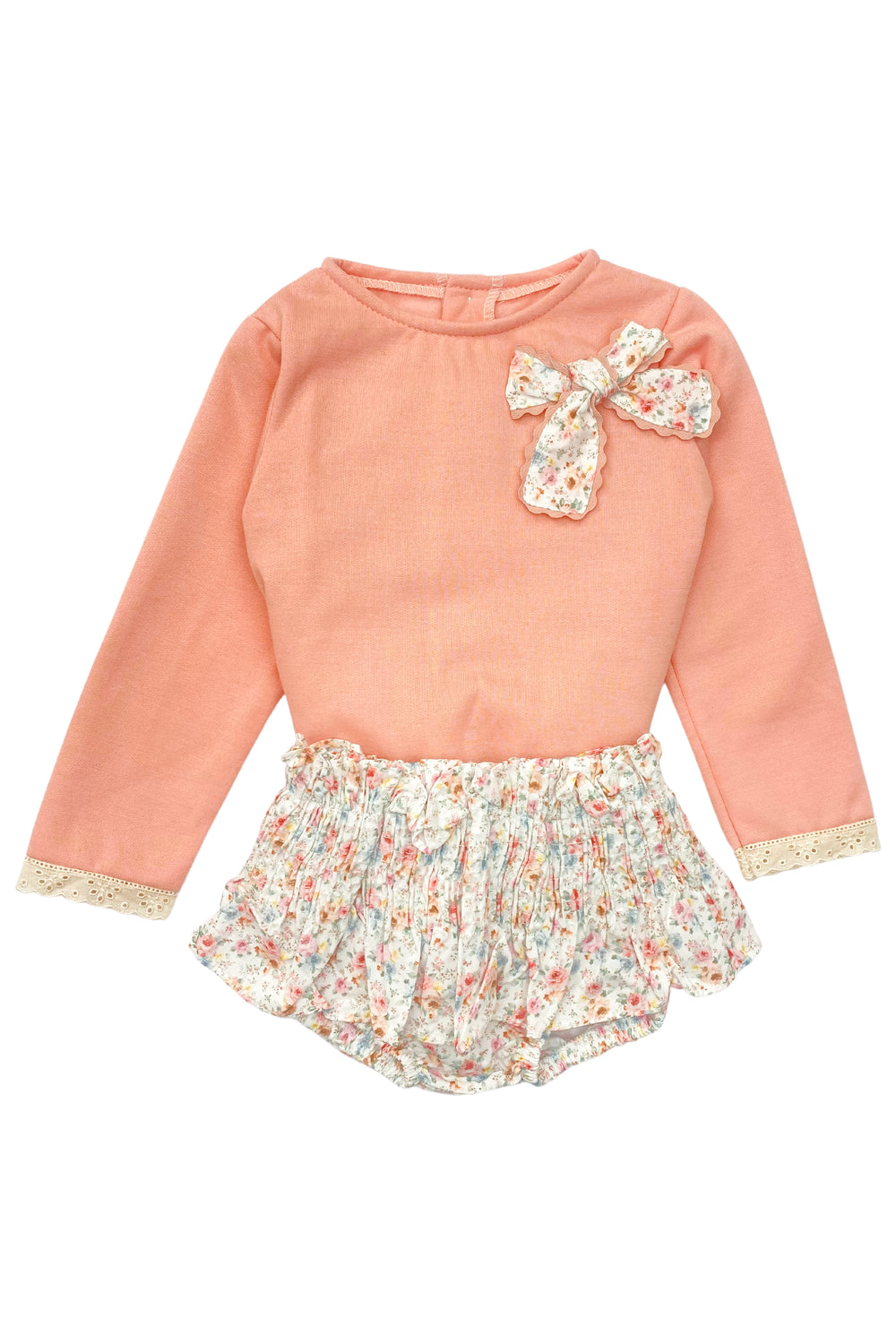 Valentina Bebes "Slyvie" Dusky Pink Top & Floral Skirt | iphoneandroidapplications