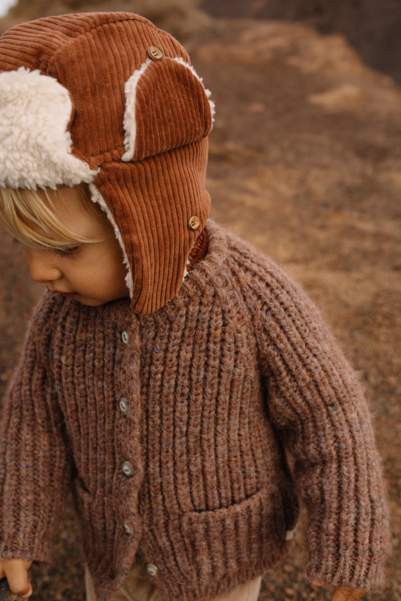 Búho Corduroy Sherpa Lined Trapper Hat | iphoneandroidapplications