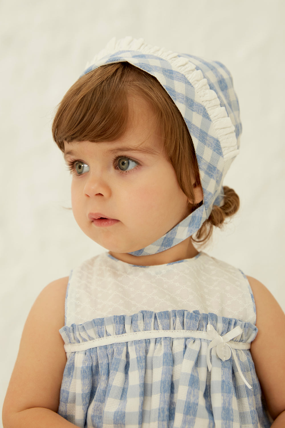 Martín Aranda "Daisy" French Blue Gingham Dress & Bloomers | iphoneandroidapplications