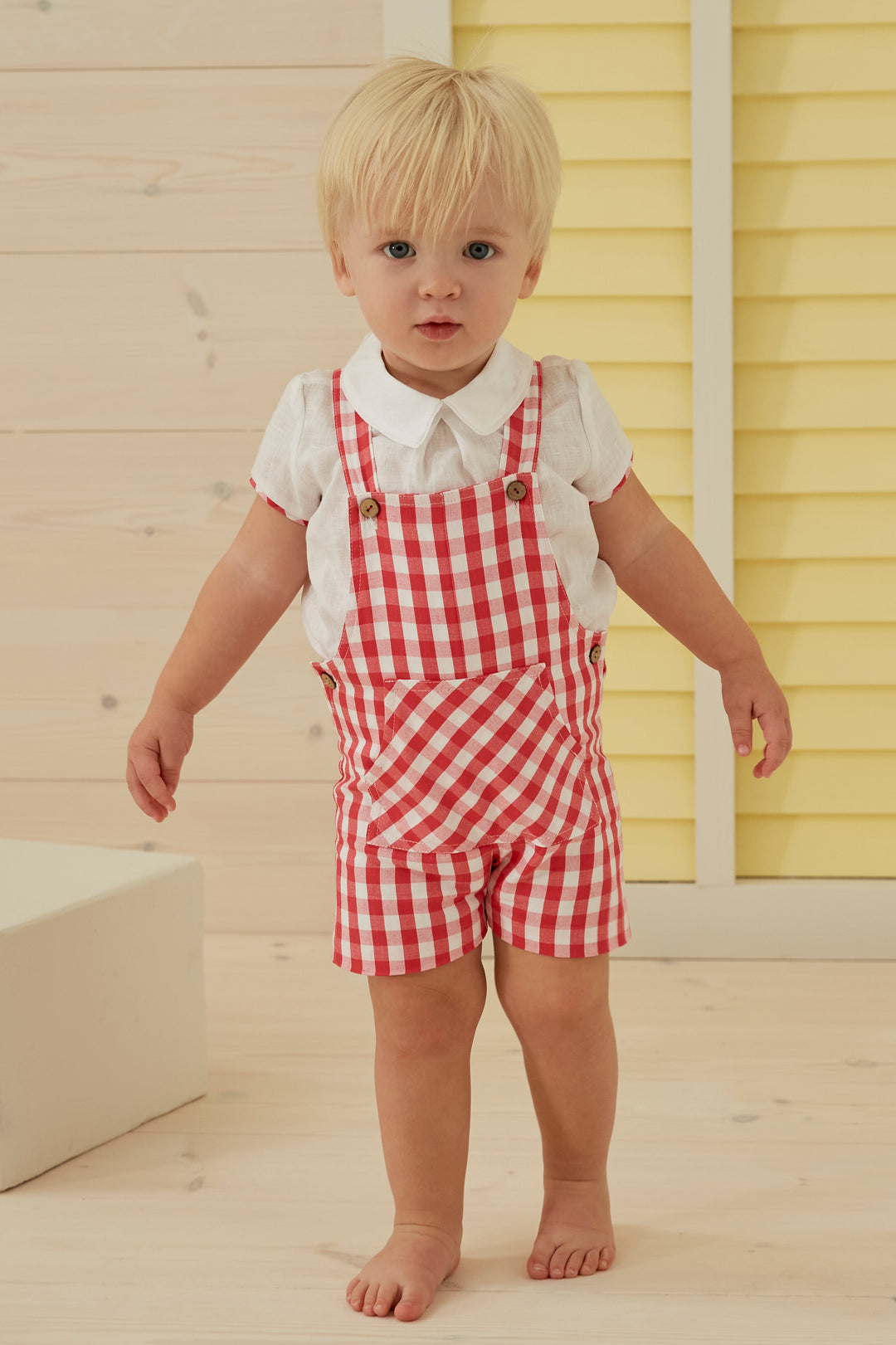 Martín Aranda "Angus" Shirt & Red Gingham Dungaree | iphoneandroidapplications