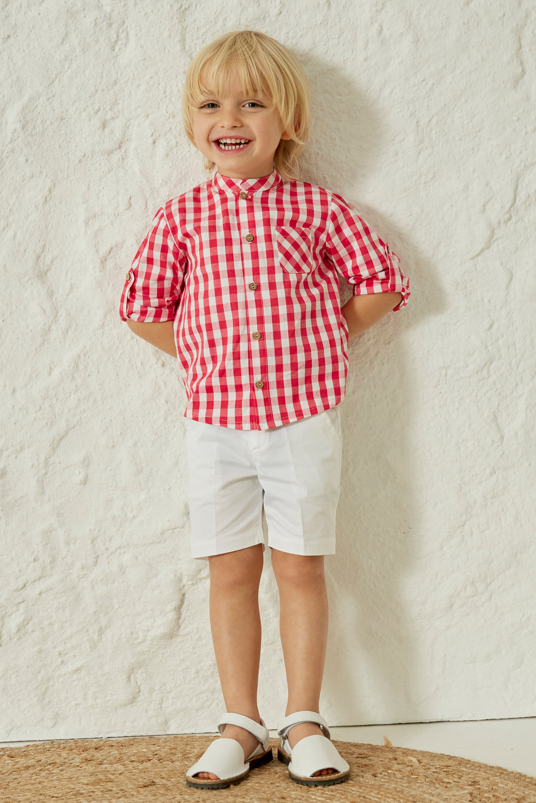 Martín Aranda "Fergus" Red Gingham Shirt & Shorts | iphoneandroidapplications