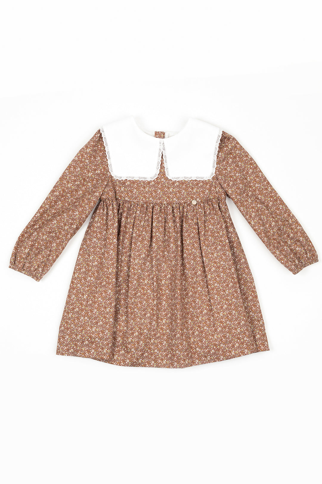 Pureté du Bebe "Birdie" Brown Ditsy Floral Dress | iphoneandroidapplications