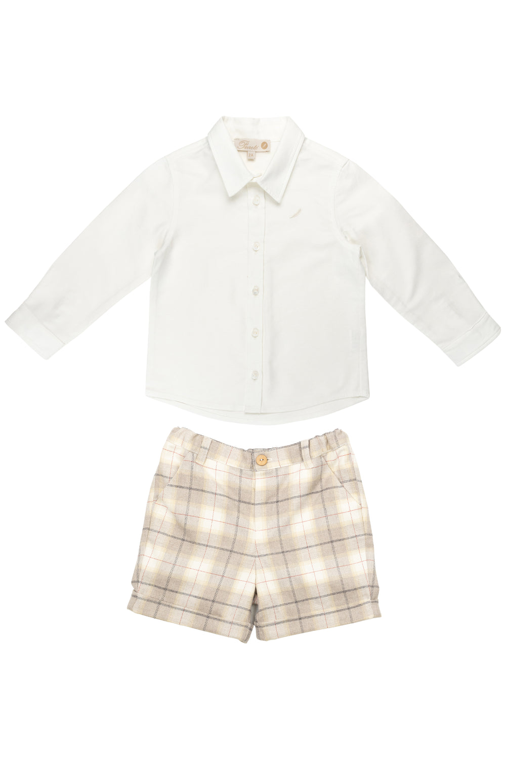 Pureté du Bebe "Zayn" Shirt & Stone Tartan Shorts | iphoneandroidapplications