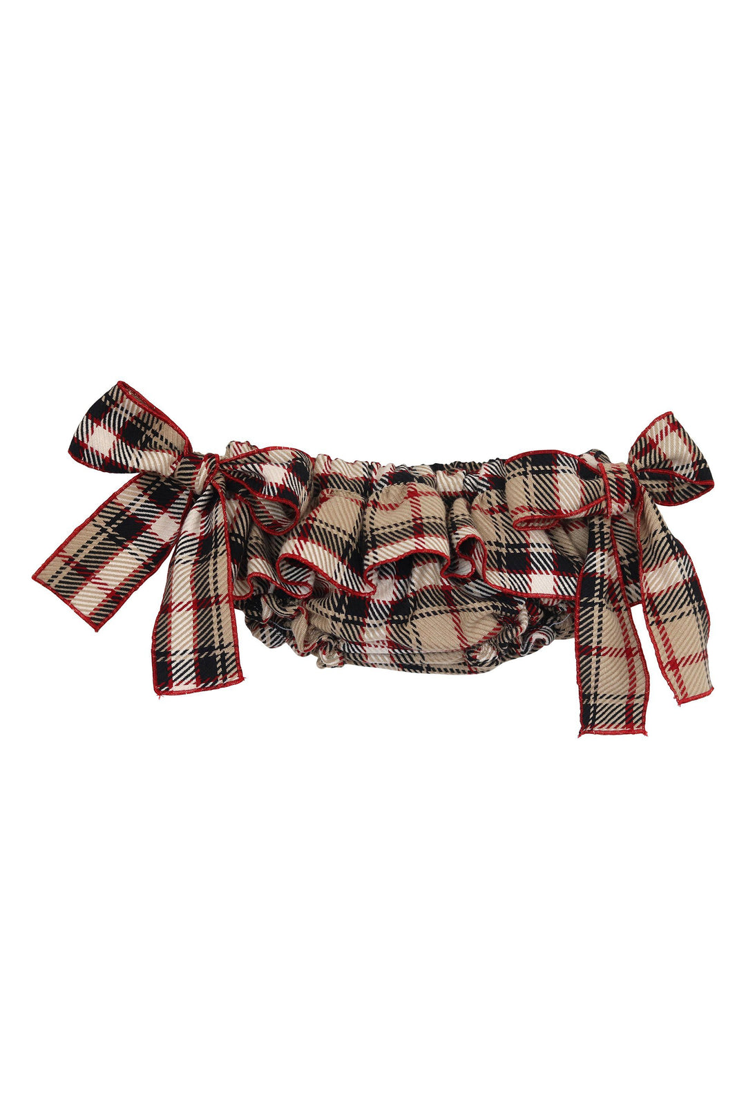 Phi "Aimee" Beige Tartan Bow Bloomers | iphoneandroidapplications