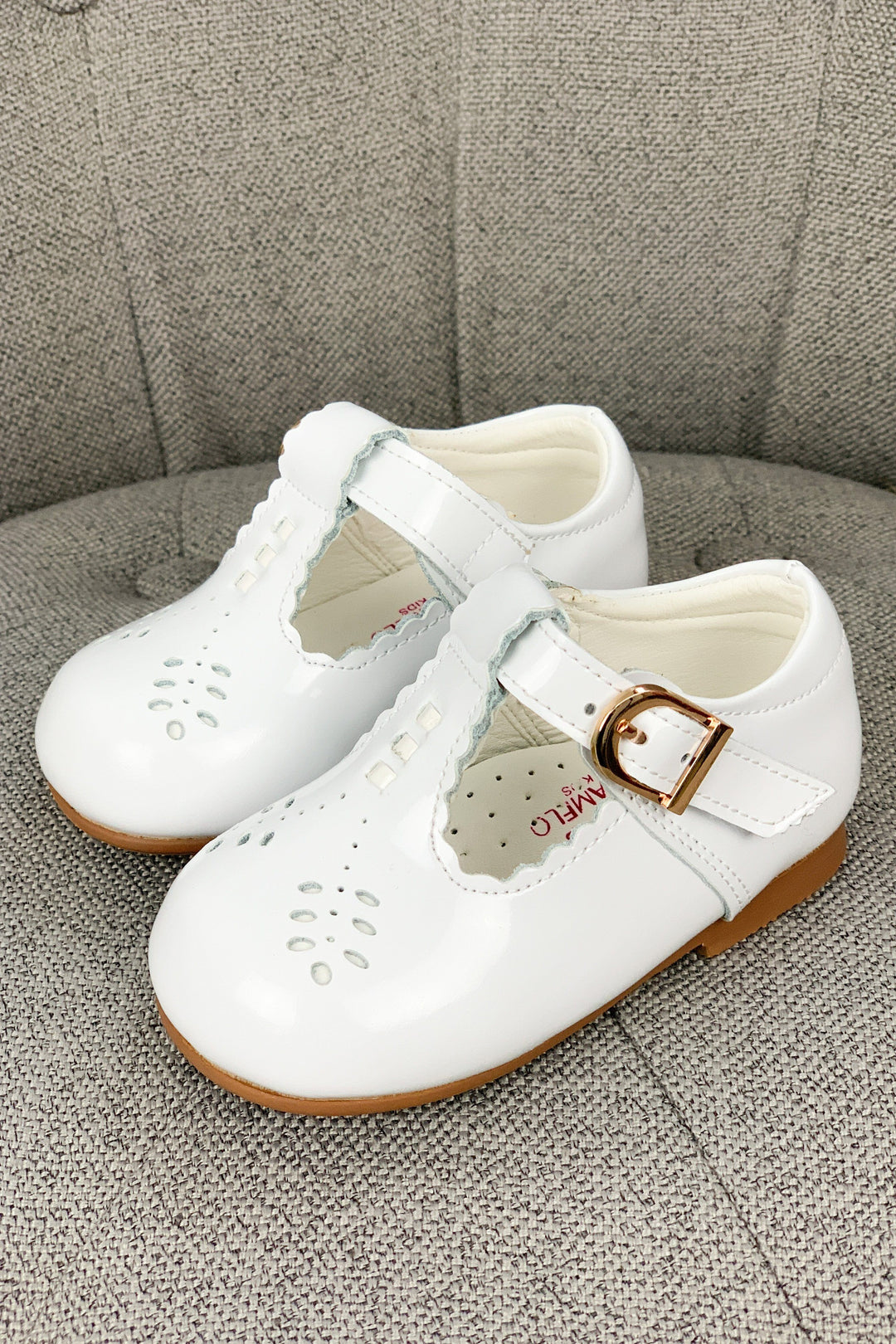 Caramelo Kids "Beatrice" Patent Leather T-Bar Shoes | iphoneandroidapplications