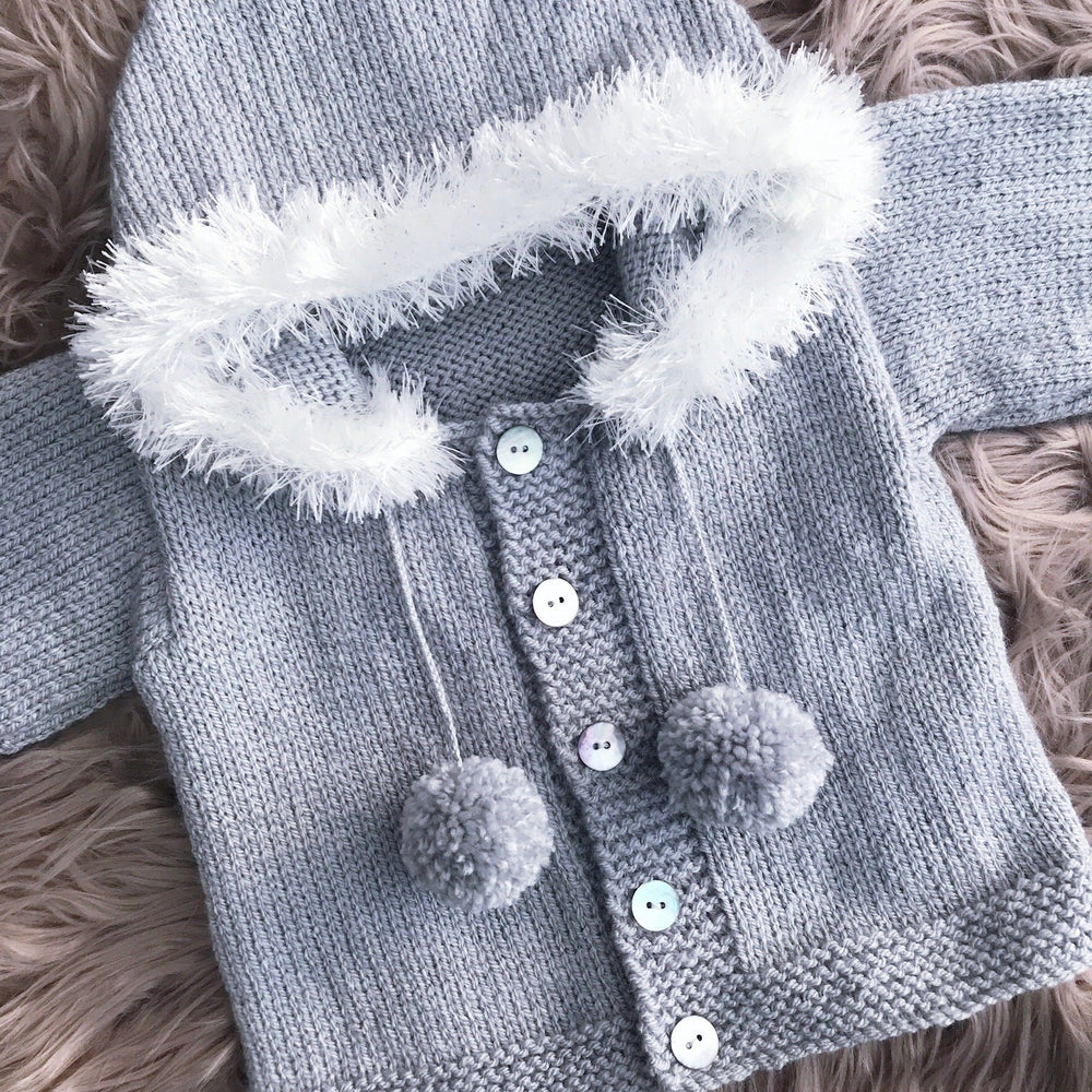 iphoneandroidapplications Bespoke Bespoke Grey Faux Fur Hoodie | iphoneandroidapplications