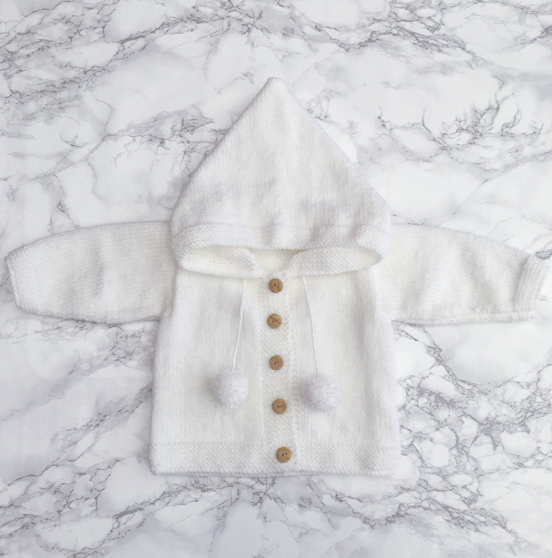 iphoneandroidapplications Bespoke Bespoke White Pom Pom Hoodie | iphoneandroidapplications